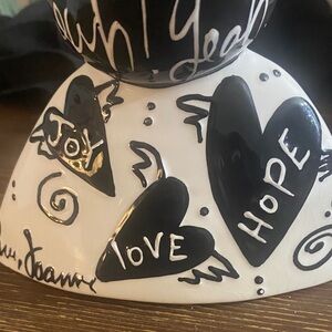 Black and White Heart Decor by